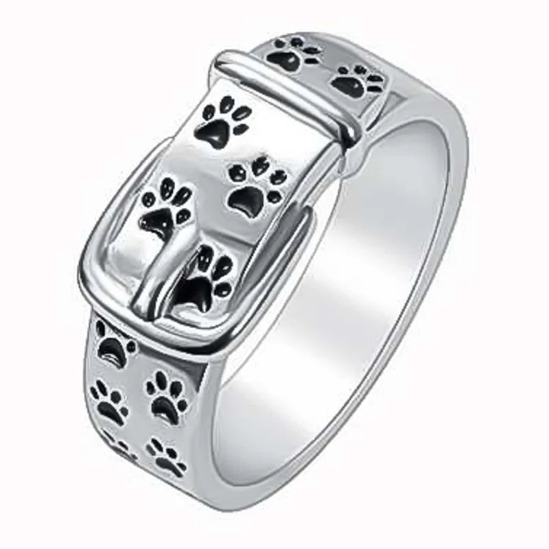 Bague Collier Inspirée des Chiens, Mignonne et Élégante
